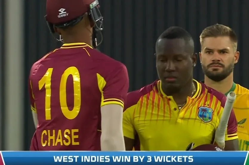SA vs WI 1st T20I, West Indies defeated South Africa by 3 Wickets